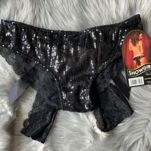 Blackheart Sequins & Lace Showgirl Panties Sz M